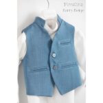 Piccolino βαπτιστικό κοστούμι με γιλέκο για αγόρι AG22S44 Barry-23 Beige