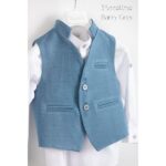 Piccolino βαπτιστικό κοστούμι με γιλέκο για αγόρι AG22S44 Barry-23 Grey