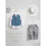 Piccolino βαπτιστικό κοστούμι με γιλέκο για αγόρι AG22S44 Barry-23 Grey