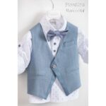 Piccolino βαπτιστικό κοστούμι με γιλέκο για αγόρι AG22S49 Marco Raf