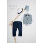 Piccolino βαπτιστικό κοστούμι με γιλέκο για αγόρι AG23S50 Massimo Aegean