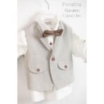 Piccolino βαπτιστικό κοστούμι με γιλέκο για αγόρι AG23S50 Massimo Capuccino