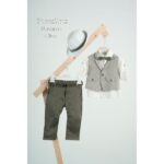 Piccolino βαπτιστικό κοστούμι με γιλέκο για αγόρι AG23S50 Massimo Olive