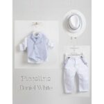 Piccolino βαπτιστικό κοστούμι με γιλέκο για αγόρι AG23S51 Daniel White