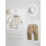 Piccolino βαπτιστικό κοστούμι με γιλέκο για αγόρι AG23S53 Raffa Sahara