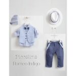 AG23S54 ROMEO INDIGO Piccolino βαπτιστικό κοστούμι με γιλέκο για αγόρι AG23S54 Romeo Indigo