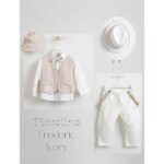 AG23S56 FREDERIC IVORY Piccolino βαπτιστικό κοστούμι με γιλέκο για αγόρι AG23S56 Frederic Ivory