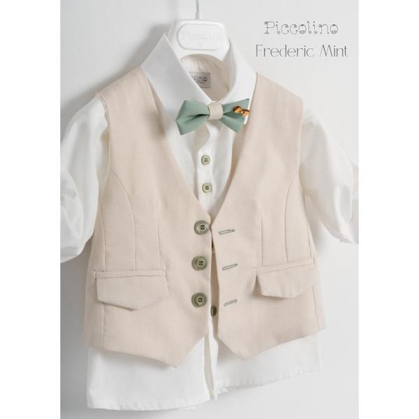 AG23S56-FREDERIC-MINT-1 Piccolino βαπτιστικό κοστούμι με γιλέκο για αγόρι AG23S56 Frederic Mint