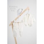 Piccolino βαπτιστικό κοστούμι με γιλέκο για αγόρι AG23S59.IVORY Luciano Ivory