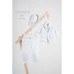 Piccolino βαπτιστικό κοστούμι με γιλέκο για αγόρι AG23S60 Ian White