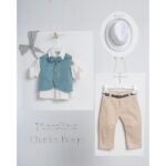 Piccolino βαπτιστικό κοστούμι με γιλέκο για αγόρι AG24S62 Charles Beige