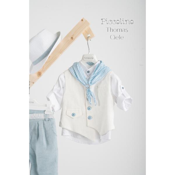 AG24S70-THOMAS-CIELE-PICCOLINO-2025-B-2 Piccolino βαπτιστικό κοστούμι με γιλέκο για αγόρι AG24S70 Thomas Ciele