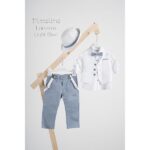 Piccolino βαπτιστικό κοστούμι με γιλέκο για αγόρι AG25S75.LIGHTBLUE Lorenzo Light blue