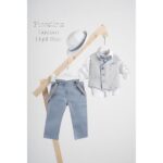 Piccolino βαπτιστικό κοστούμι με γιλέκο για αγόρι AG25S76.LIGHTBLUE Gustavo Light blue