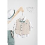 Piccolino βαπτιστικό κοστούμι με γιλέκο για αγόρι AG25S76.MINT Gustavo Mint