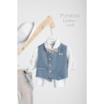 Piccolino βαπτιστικό κοστούμι με γιλέκο για αγόρι AG25S76.SAND Gustavo Sand