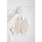 Piccolino βαπτιστικό κοστούμι με γιλέκο για αγόρι AG25S77.IVORY Pablo Ivory