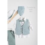 Piccolino βαπτιστικό κοστούμι με γιλέκο για αγόρι AG25S77.MINT Pablo Mint