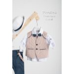 Piccolino βαπτιστικό κοστούμι με γιλέκο για αγόρι AG25S78.COBALT Francisco Cobalt