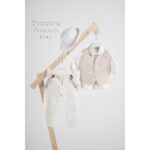 Piccolino βαπτιστικό κοστούμι με γιλέκο για αγόρι AG25S78.IVORY Francisco Ivory