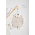 Piccolino βαπτιστικό κοστούμι με γιλέκο για αγόρι AG25S78.IVORY Francisco Ivory