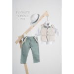 Piccolino βαπτιστικό κοστούμι με γιλέκο για αγόρι AG25S78.MINT Francisco Mint