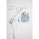 Piccolino βαπτιστικό κοστούμι με γιλέκο για αγόρι AG25S78.MINTWHITE Francisco Mint-White