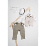 Piccolino βαπτιστικό κοστούμι με γιλέκο για αγόρι AG25S78.SAGE Francisco Sage