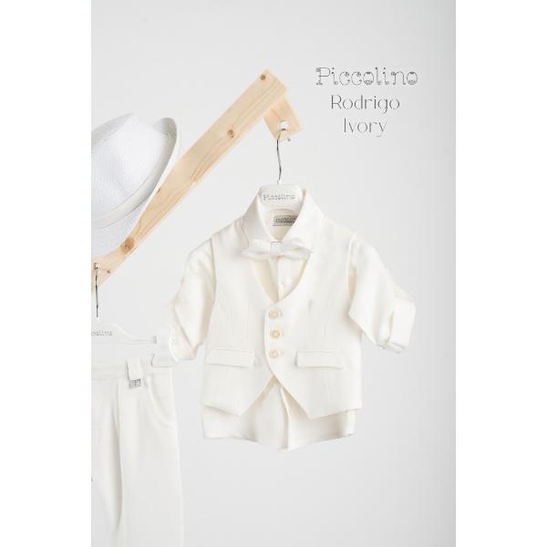 Piccolino βαπτιστικό κοστούμι με γιλέκο για αγόρι AG25S82.IVORY Rodrigo Ivory