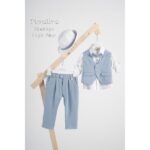 Piccolino βαπτιστικό κοστούμι με γιλέκο για αγόρι AG25S82.LIGHTBLUE Rodrigo Light Blue