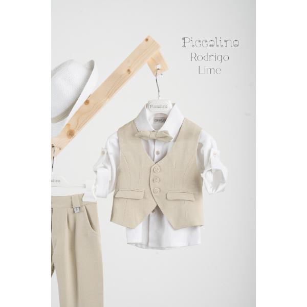 Piccolino βαπτιστικό κοστούμι με γιλέκο για αγόρι AG25S82.LEMON Rodrigo Lemon
