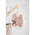 BFA24S08 FREDDY BEIGE PICCOLINO 2025 B Piccolino βαπτιστικό κοστούμι με γιλέκο για αγόρι BFA24S08.BEIGE Freddy Beige