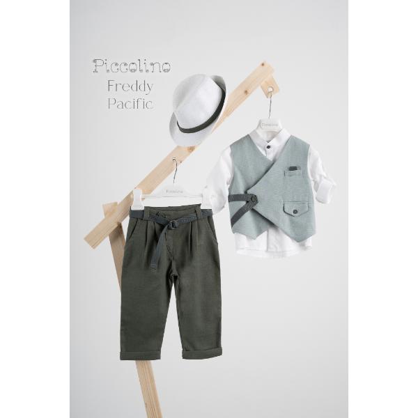 BFA24S08 FREDDY PACIFIC PICCOLINO 2025 Piccolino βαπτιστικό κοστούμι με γιλέκο για αγόρι BFA24S08.PACIFIC Freddy Pacific