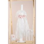 Βαπτιστικό πακέτο για κορίτσι Piccolino Beatrice ivory με καλάθι