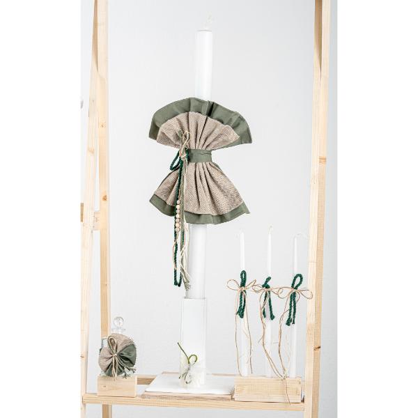 Βαπτιστικό πακέτο για αγόρι με τσάντα καφέ Piccolino Gustavo olive