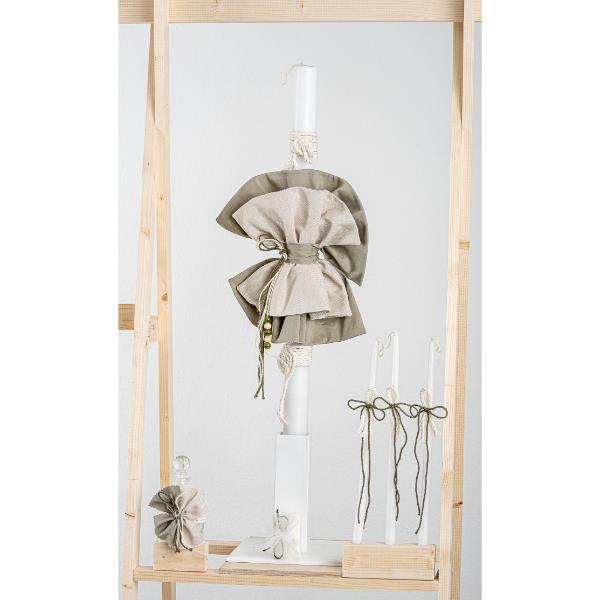 Βαπτιστικό πακέτο για αγόρι με τσάντα καφέ Piccolino Gustavo sage