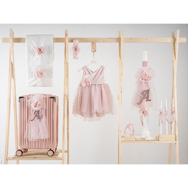 Βαπτιστικό πακέτο για κορίτσι Piccolino Zoe pink με βαλίτσα pink