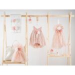 Βαπτιστικό πακέτο για κορίτσι Piccolino Beatrice puce με τσάντα ivory