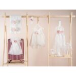 Βαπτιστικό πακέτο για κορίτσι Piccolino Beatrice ivory με βαλίτσα pink