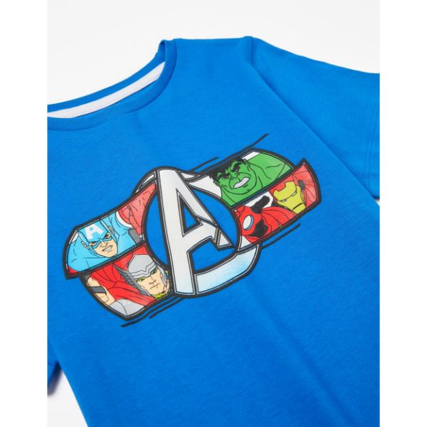 Μπλούζα κοντομάνικη για αγόρι Marvel Avengers μπλε Zippy ZKBAP0303_23013