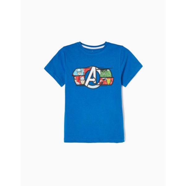Μπλούζα κοντομάνικη για αγόρι Marvel Avengers μπλε Zippy ZKBAP0303_23013