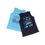 Μπλουζάκια αμάνικα 2pack για αγόρι σε χρώμα μπλε-μαύρο Zippy ZKBAP0303_23042