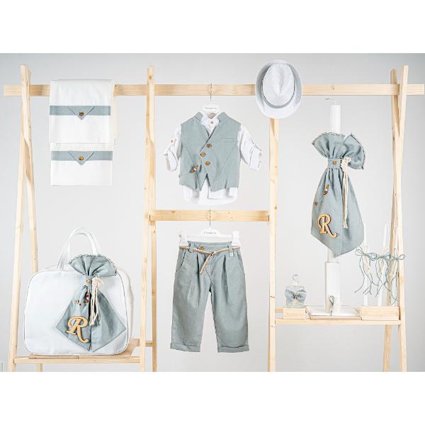 τσάντα λευκή Piccolino Enrique teal