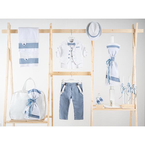 Βαπτιστικό πακέτο για αγόρι με τσάντα καπιτονέ Piccolino Lorenzo light blue