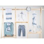 Βαπτιστικό πακέτο για αγόρι με βαλίτσα light blue Piccolino Lorenzo light blue