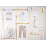 Βαπτιστικό πακέτο για αγόρι με τσάντα καπιτονέ Piccolino Lorenzo sand