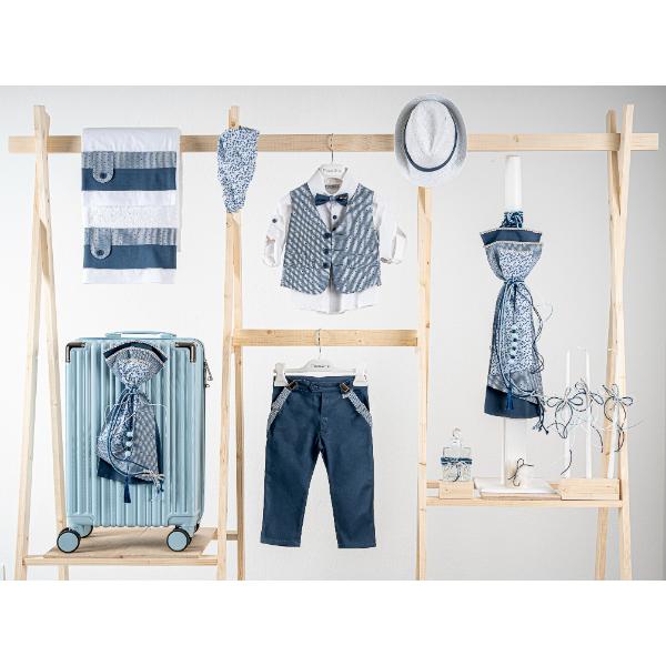 Βαπτιστικό πακέτο για αγόρι με βαλίτσα light blue Piccolino Pablo cobalt