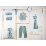 Βαπτιστικό πακέτο για αγόρι με τσάντα καπιτονέ Piccolino Pablo mint