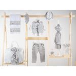 Βαπτιστικό πακέτο για αγόρι με τσάντα λευκή Piccolino Pablo silver