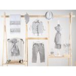 Βαπτιστικό πακέτο για αγόρι με βαλίτσα cream Piccolino Pablo silver